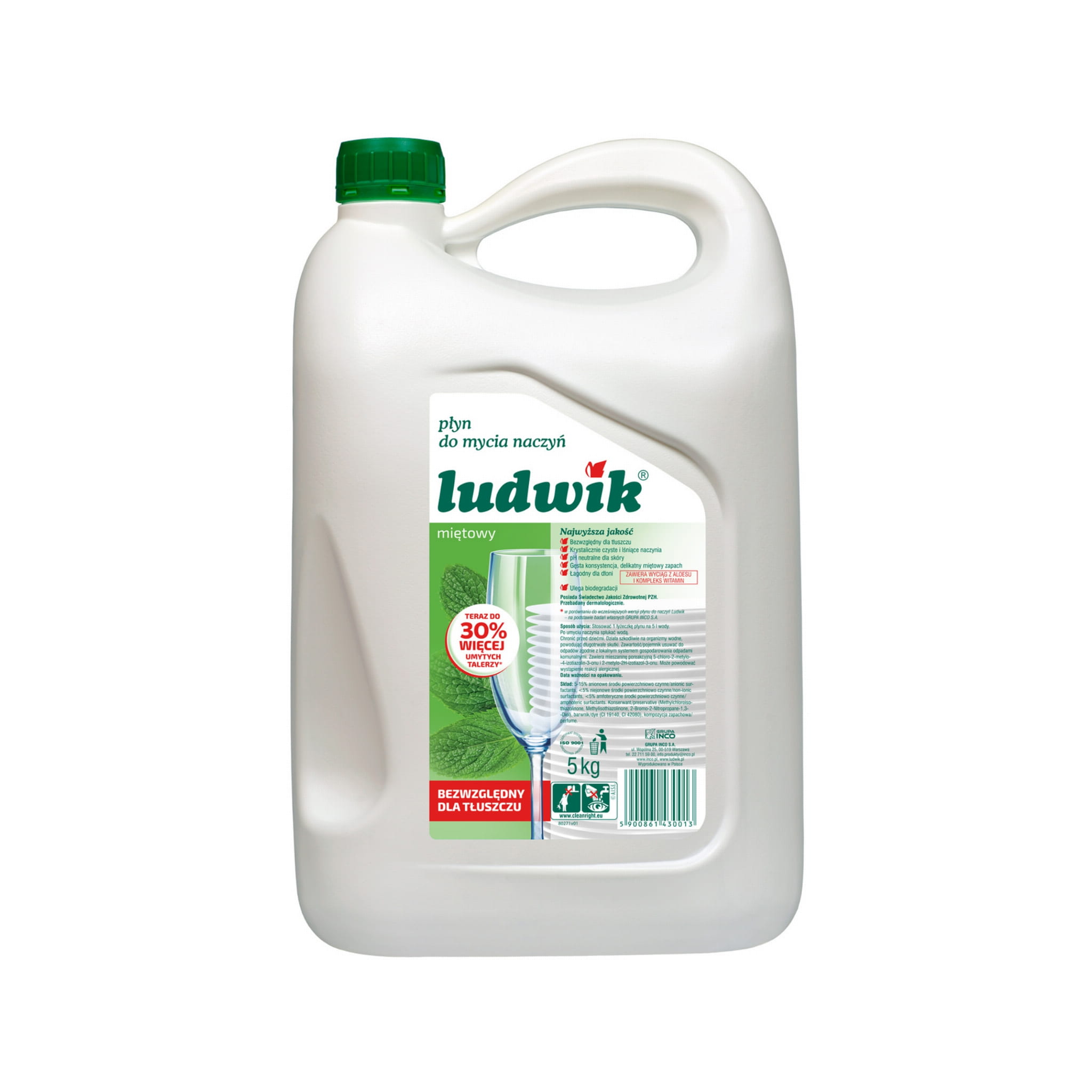 LUDWIK płyn do naczyń 5L Miętowy