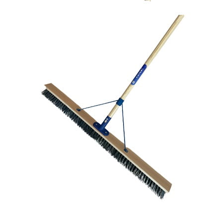 ZAMIATACZ drewniany wzmocniony 80cm włosie mix + KIJ drewniany
